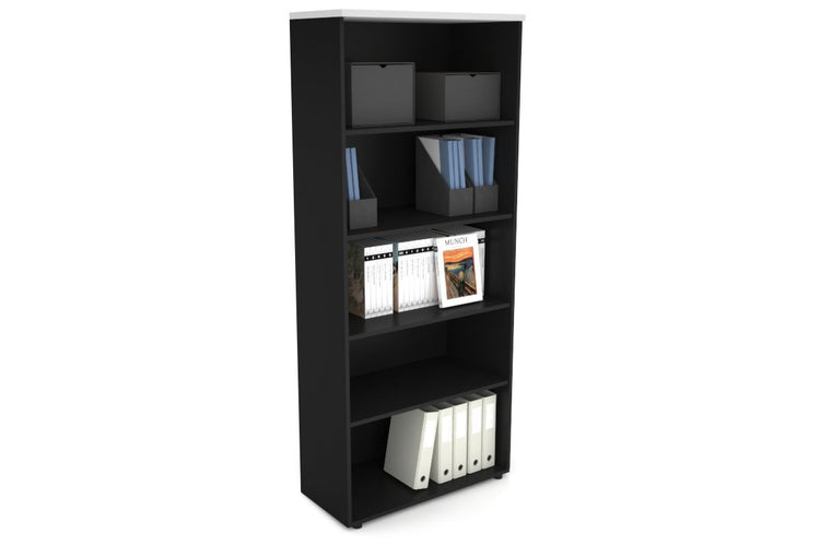 Uniform Large Open Bookcase [800W x 1870H x 350D] Jasonl Black white 