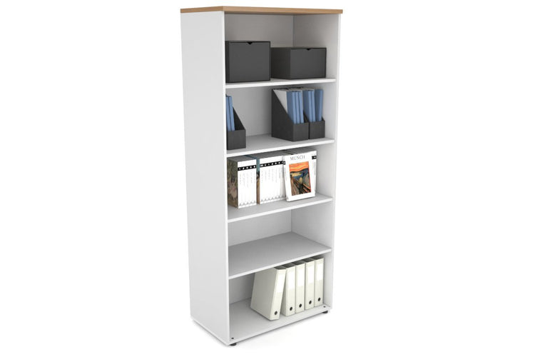 Uniform Large Open Bookcase [800W x 1870H x 450D] Jasonl White salvage oak 