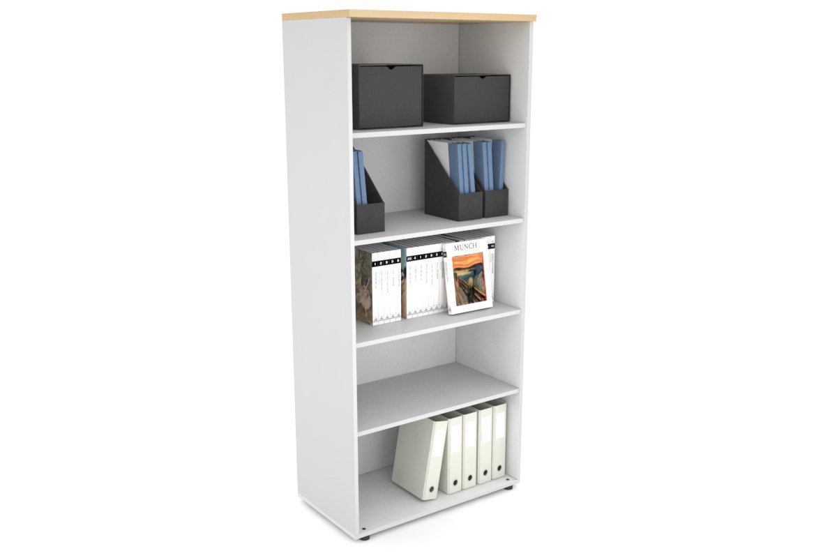 Uniform Large Open Bookcase [800W x 1870H x 450D] Jasonl White maple 