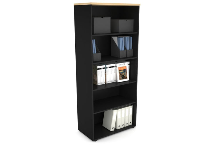 Uniform Large Open Bookcase [800W x 1870H x 450D] Jasonl Black maple 