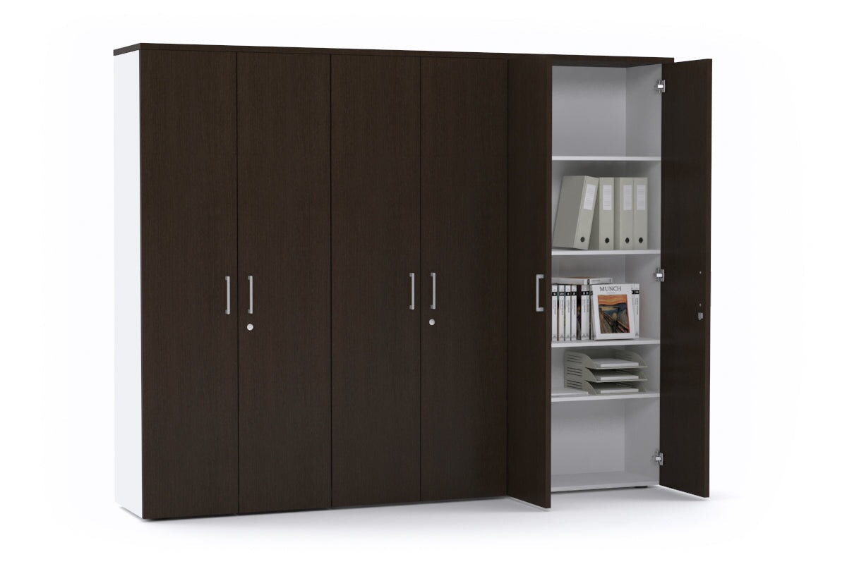 Uniform Large Storage Cupboard with Large Doors - Wenge[2400L x 1870W] Jasonl silver handle 