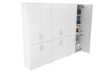  - Uniform Large Storage Cupboard with Small & Medium Doors [2400W x 1870H x 350D] - 1