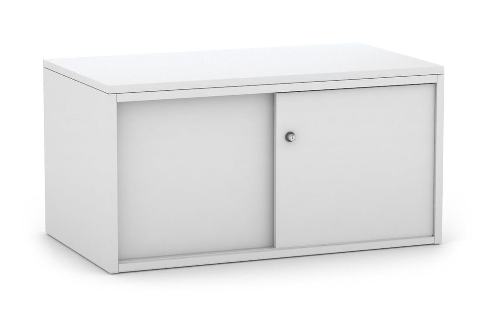 Uniform Low Sliding 2 Door Credenza-White  