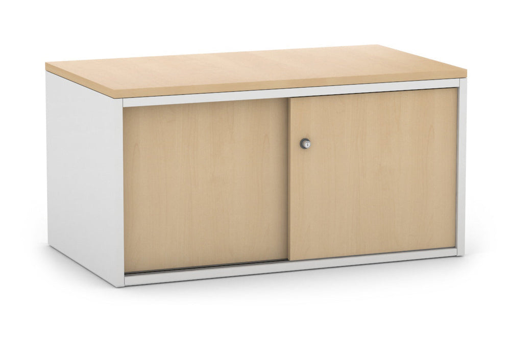 Uniform Low Sliding 2 Door Credenza-Maple  