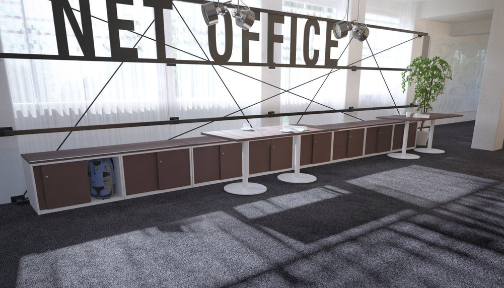 Uniform Low Sliding 4 Door Credenza-Wenge  