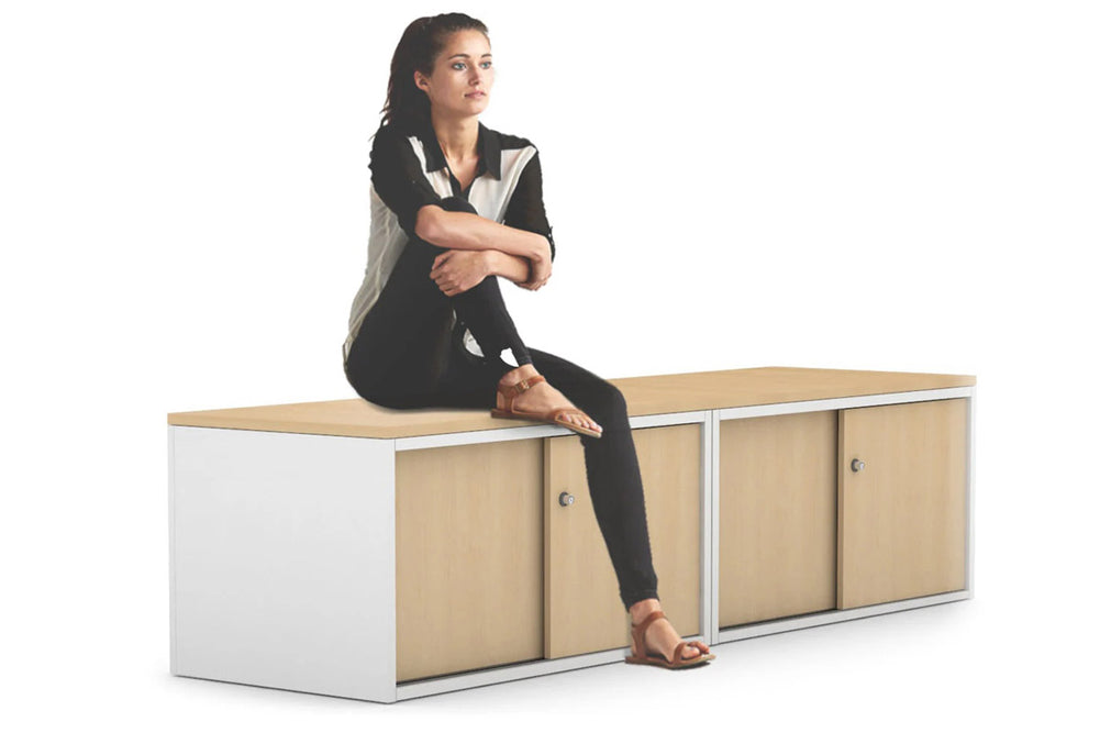 Uniform Low Sliding 4 Door Credenza-Wenge  