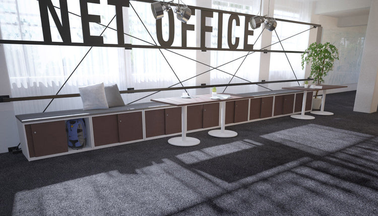 Uniform Low Sliding 4 Door Credenza - Top Cushion [Wenge] Jasonl 
