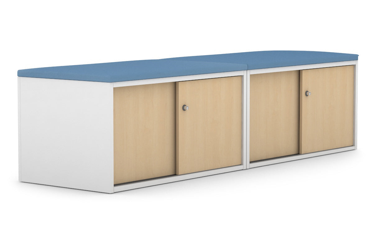 Uniform Low Sliding Door Credenza - Top Cushion [Maple] Jasonl Cosmo blue 