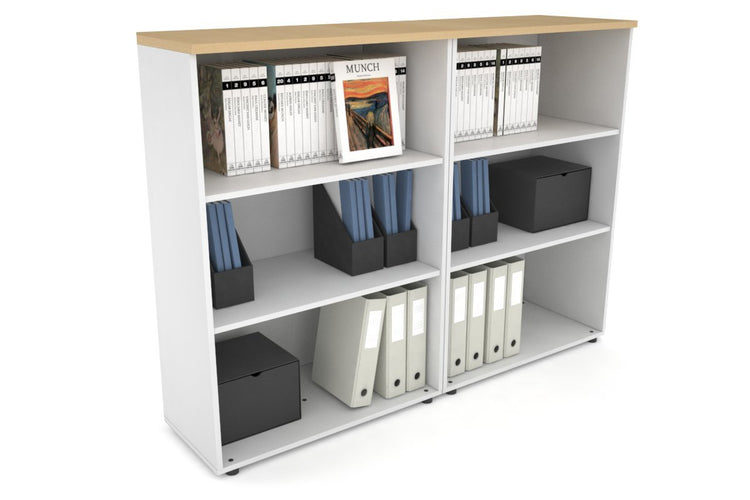Uniform Medium Open Bookcase [1600W x 1170H x 350D] Jasonl White maple 