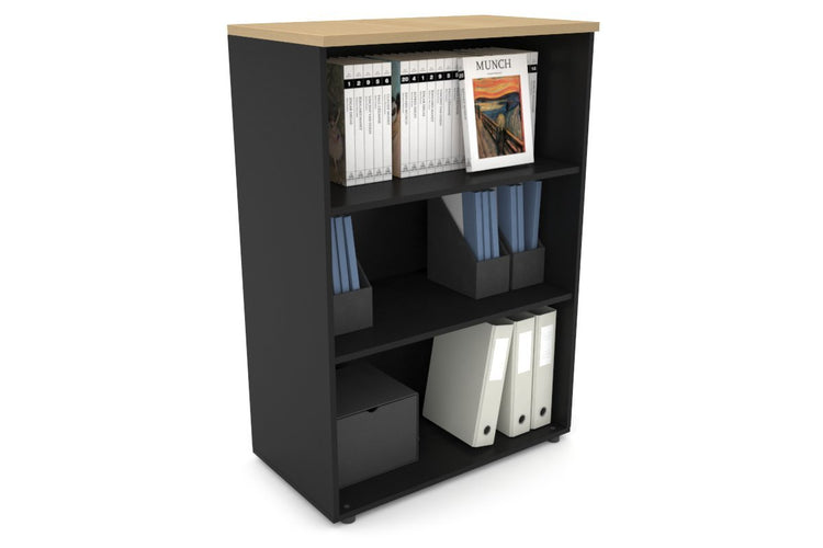 Uniform Medium Open Bookcase [800W x 1170H x 450D] Jasonl Black maple 
