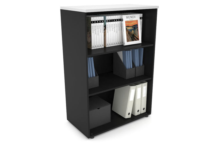 Uniform Medium Open Bookcase [800W x 1170H x 450D] Jasonl Black white 