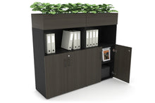  - Uniform Medium Storage with Small Doors + Planter Box [1600W x 1395H x 428D] - 1