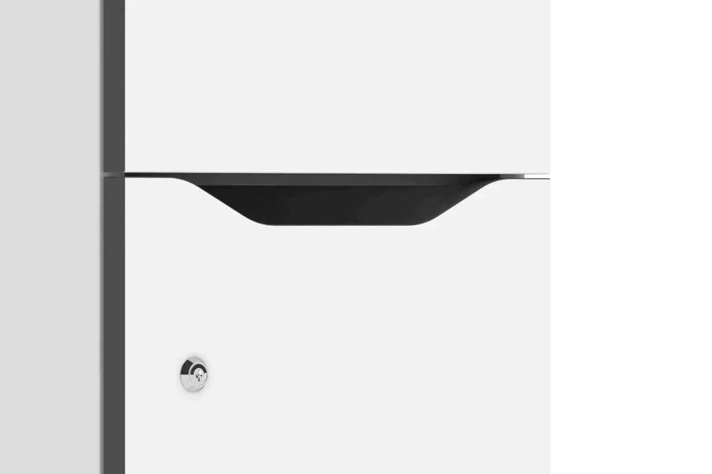 Uniform Melamine Locker White Carcass 2 Tier Door-digital keypad  