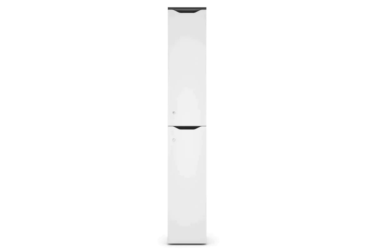 Uniform Melamine Locker White Carcass 2 Tier Door Jasonl 