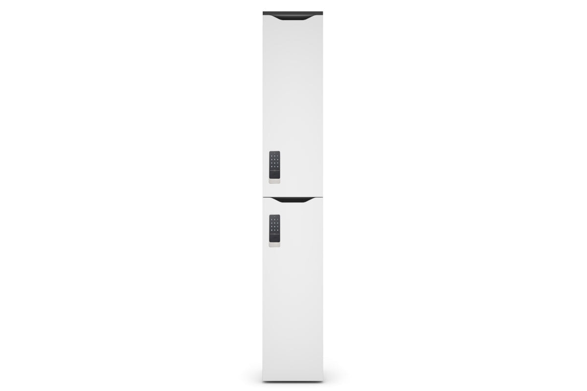 Uniform Melamine Locker White Carcass 2 Tier Door Jasonl digital lock 