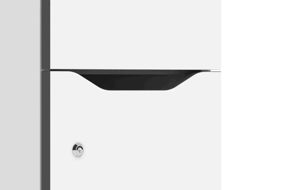 Uniform Melamine Locker White Carcass 4 Tier Door-digital keypad  