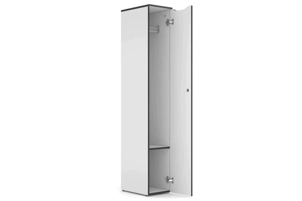 Uniform Melamine Locker White Carcass Single Door-digital keypad  