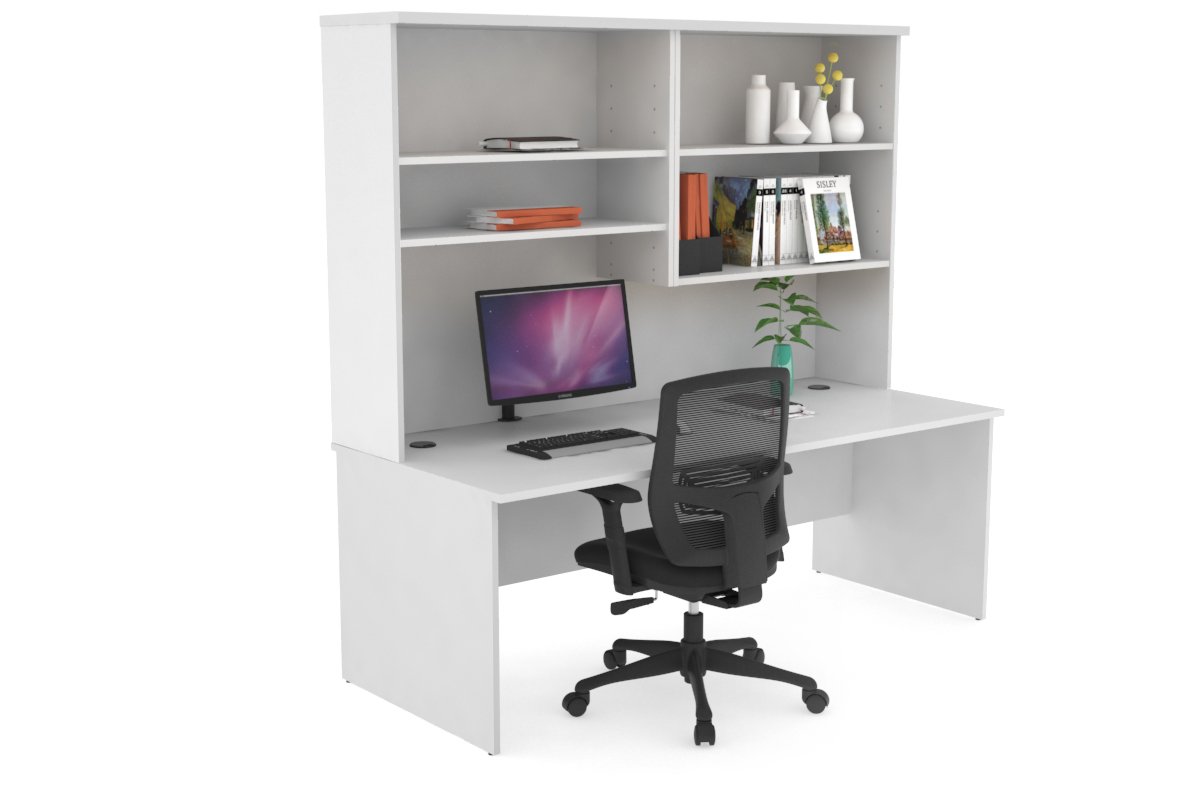 Uniform Panel Desk with Open Hutch [1600W x 750H x 700D] Jasonl 