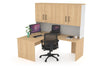 Uniform Panel Return Desk - Hutch with Doors [1200L x 1600W] - Thumbnail 6 