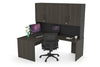 Uniform Panel Return Desk - Hutch with Doors [1200L x 1600W] - Thumbnail 24 