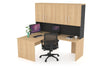Uniform Panel Return Desk - Hutch with Doors [1200L x 1600W] - Thumbnail 17 