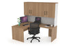 Uniform Panel Return Desk - Hutch with Doors [1200L x 1600W] - Thumbnail 9 
