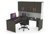 Uniform Panel Return Desk - Hutch with Doors [1400L x 1600W] - Thumbnail 11 