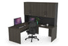 Uniform Panel Return Desk - Hutch with Doors [1400L x 1600W] - Thumbnail 24 
