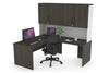 Uniform Panel Return Desk - Hutch with Doors [1400L x 1600W] - Thumbnail 12 