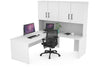 Uniform Panel Return Desk - Hutch with Doors [1600L x 1600W] - Thumbnail 3 