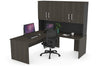 Uniform Panel Return Desk - Hutch with Doors [1600L x 1600W] - Thumbnail 23 