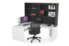 Uniform Panel Return Desk with Open Hutch [1200L x 1600W] - Thumbnail 3 