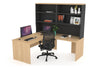 Uniform Panel Return Desk with Open Hutch [1400L x 1600W] - Thumbnail 7 