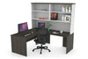 Uniform Panel Return Desk with Open Hutch [1400L x 1600W] - Thumbnail 5 