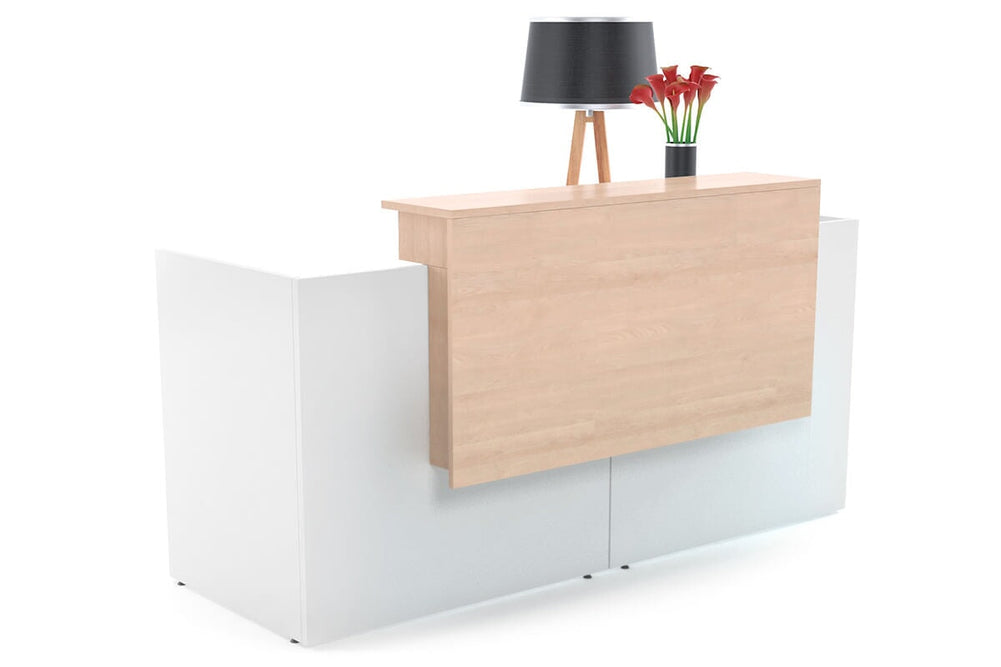 Uniform Reception Counter - White Desk-maple  