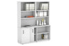 Uniform Sliding 2 Door Credenza and Open Storage Unit with Open Hutch - Thumbnail 33 