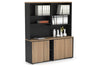 Uniform Sliding Door Credenza with Open Hutch [1600W x 750H x 450D] - Thumbnail 30 