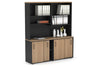 Uniform Sliding Door Credenza with Open Hutch [1600W x 750H x 450D] - Thumbnail 46 