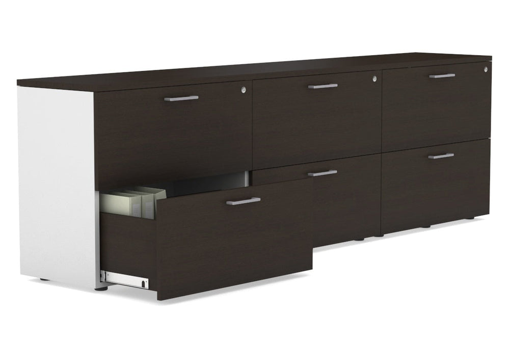 Uniform Small 6 Drawer Lateral Filing Cabinet - Wenge-wenge  