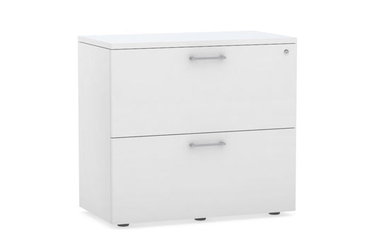 Uniform Small Drawer Lateral Filing Cabinet [ 800W x 750H x 450D] Jasonl White white silver handle