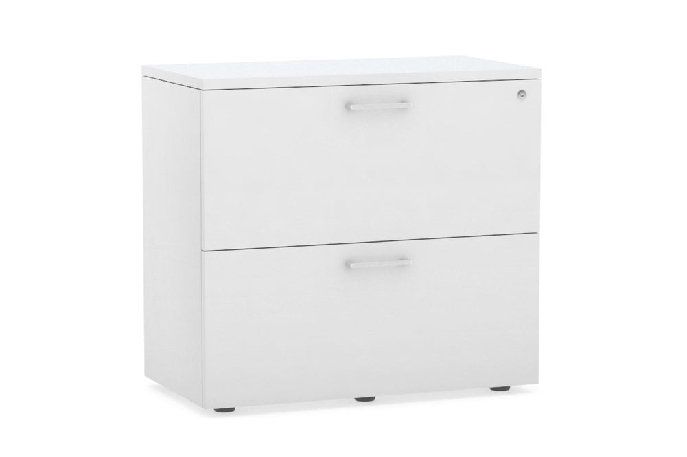 Uniform Small Drawer Lateral Filing Cabinet [ 800W x 750H x 450D]-White white white handle