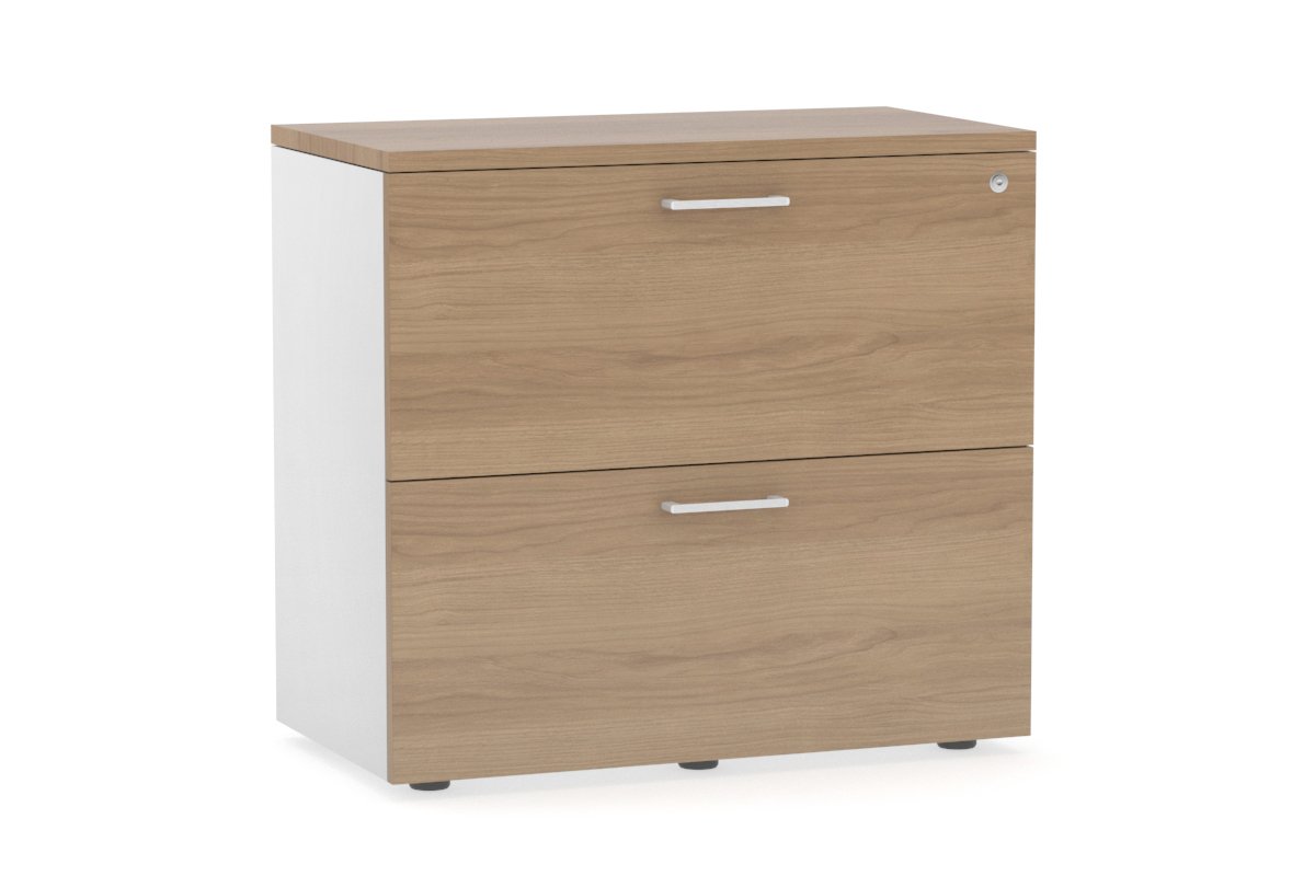 Uniform Small Drawer Lateral Filing Cabinet [ 800W x 750H x 450D] Jasonl White salvage oak white handle