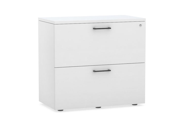 Uniform Small Drawer Lateral Filing Cabinet [ 800W x 750H x 450D] Jasonl White white black handle