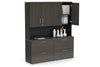 Uniform Small Drawer Lateral Filing Cabinet - Hutch with Doors [ 1600W x 750H x 450D] - Thumbnail 19 