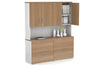 Uniform Small Drawer Lateral Filing Cabinet - Hutch with Doors [ 1600W x 750H x 450D] - Thumbnail 7 