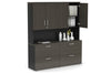 Uniform Small Drawer Lateral Filing Cabinet - Hutch with Doors [ 1600W x 750H x 450D] - Thumbnail 20 