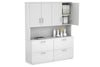 Uniform Small Drawer Lateral Filing Cabinet - Hutch with Doors [ 1600W x 750H x 450D] - Thumbnail 1 