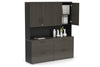 Uniform Small Drawer Lateral Filing Cabinet - Hutch with Doors [ 1600W x 750H x 450D] - Thumbnail 21 