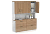 Uniform Small Drawer Lateral Filing Cabinet - Hutch with Doors [ 1600W x 750H x 450D] - Thumbnail 9 