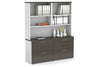 Uniform Small Drawer Lateral Filing Cabinet with Open Hutch [ 1600W x 750H x 450D] - Thumbnail 11 